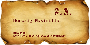 Herczig Maximilla névjegykártya